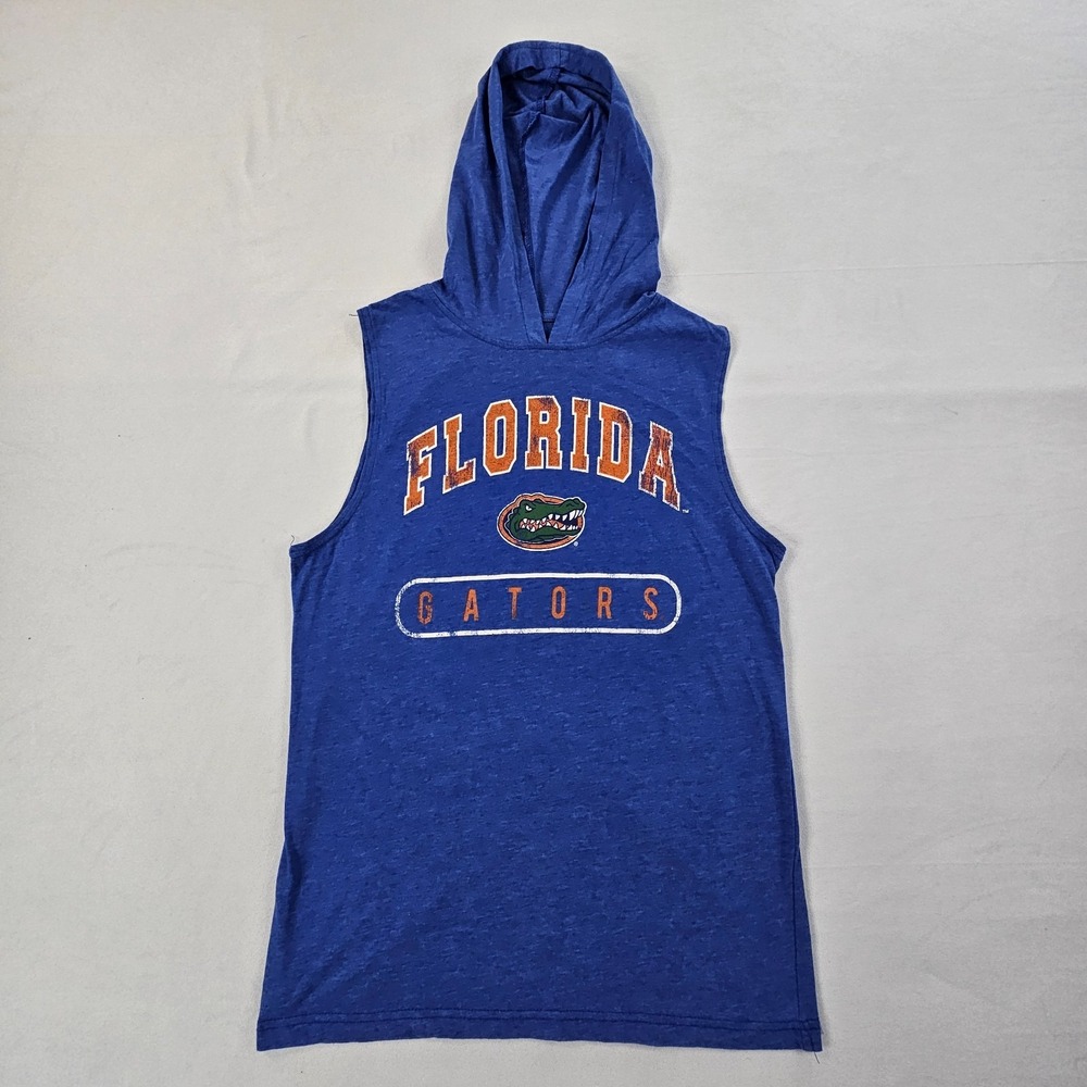 Colosseum Florida Gators Mens M Blue Sleeveless Hoodie Muscle Tank NCAA UF
